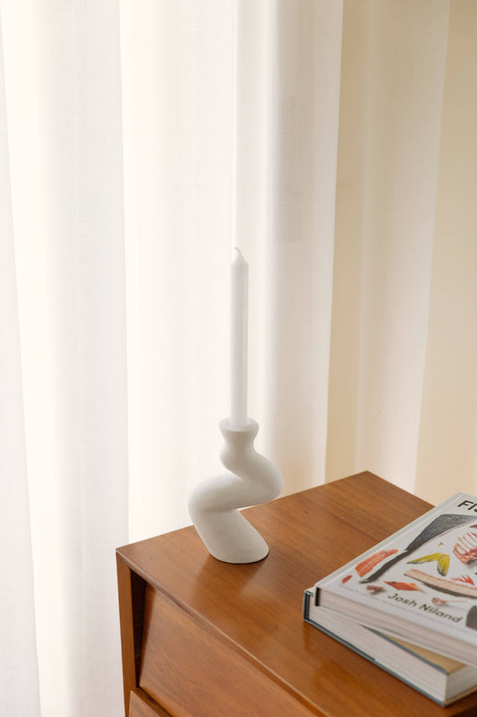Candelabro de cerámica: Negro