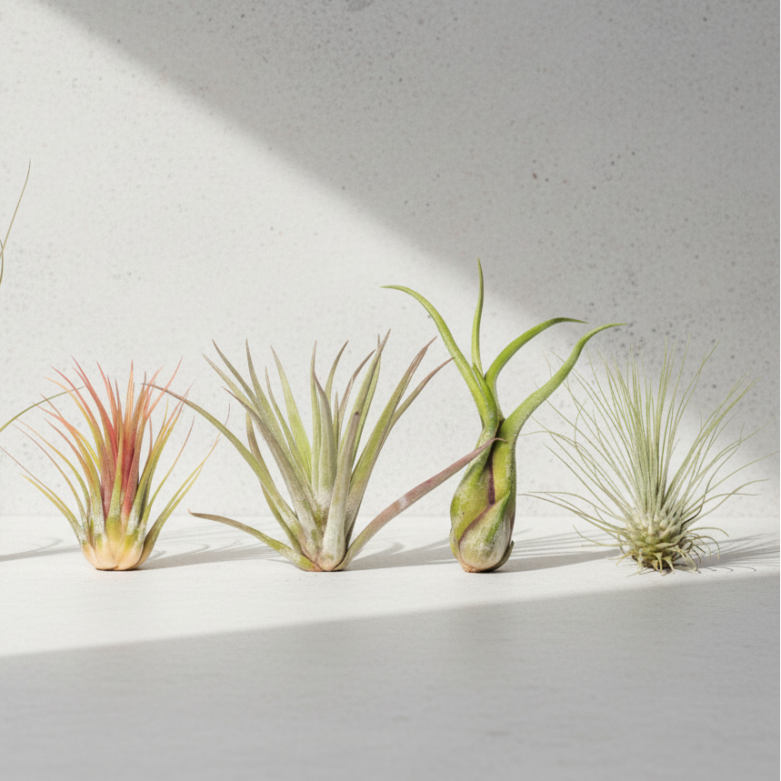 4 variedades de plantas de aire (Tillandsias)